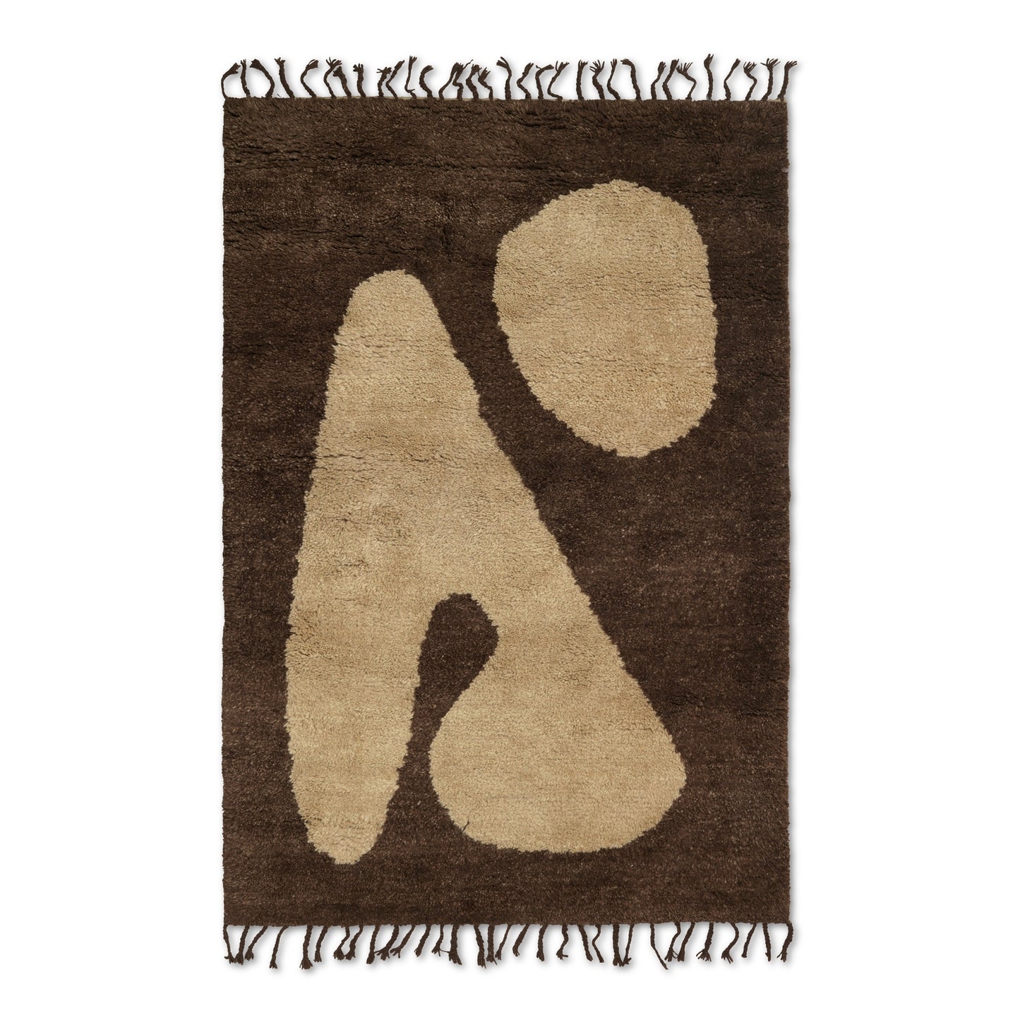 Ferm Living Abstract L matto ruskea