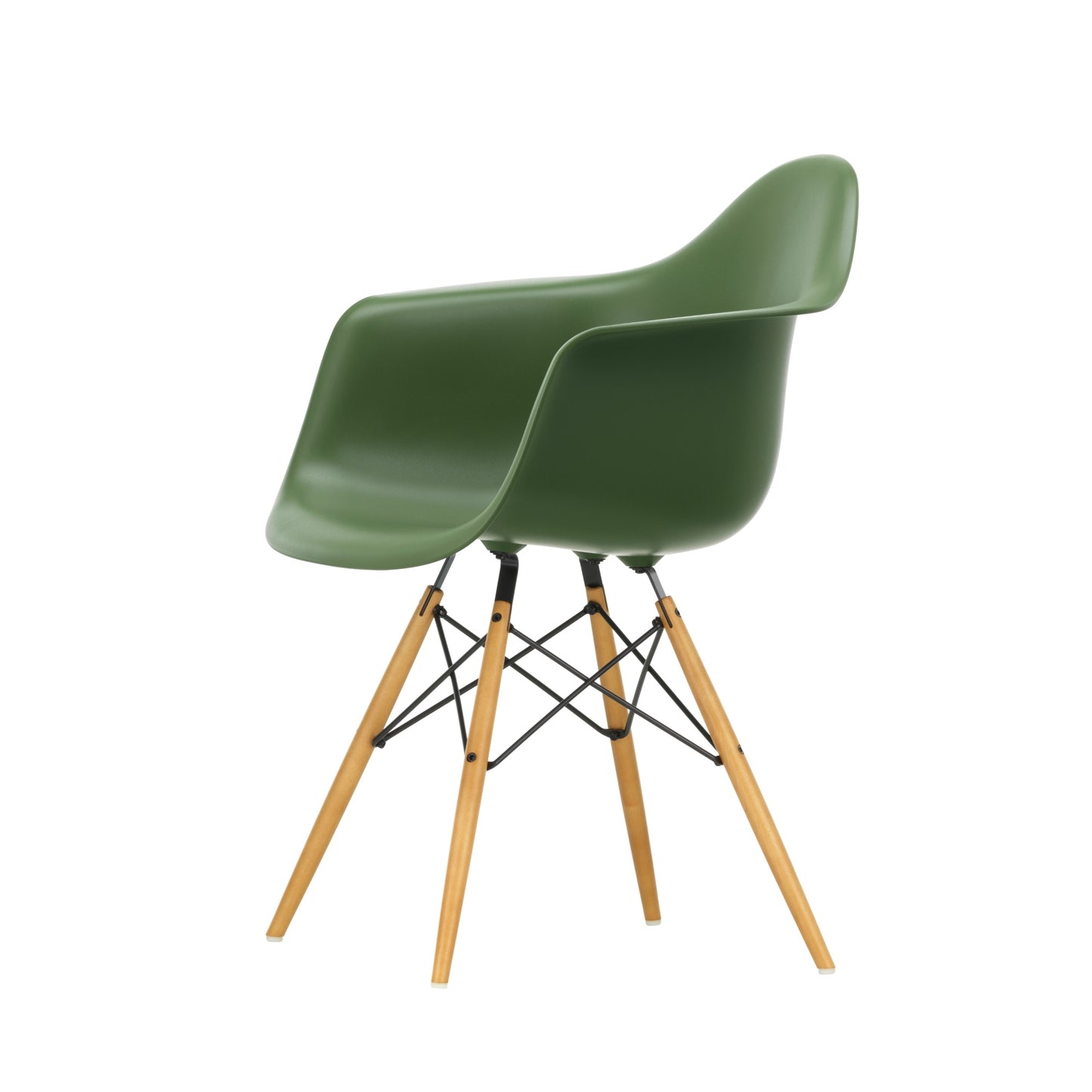 Vitra Eames DAW tuoli tummanvihreä/vaahtera