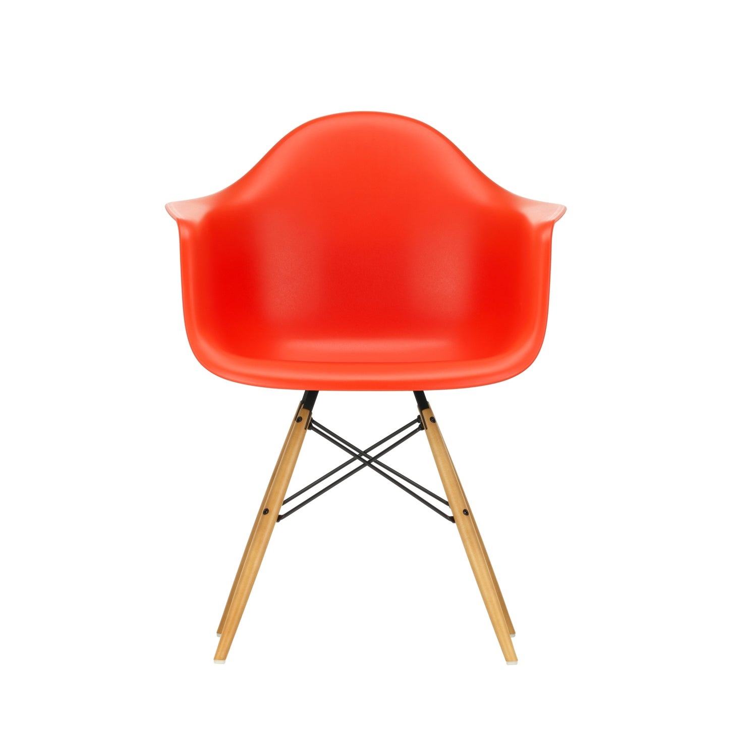 Vitra Eames DAW tuoli punainen/vaahtera
