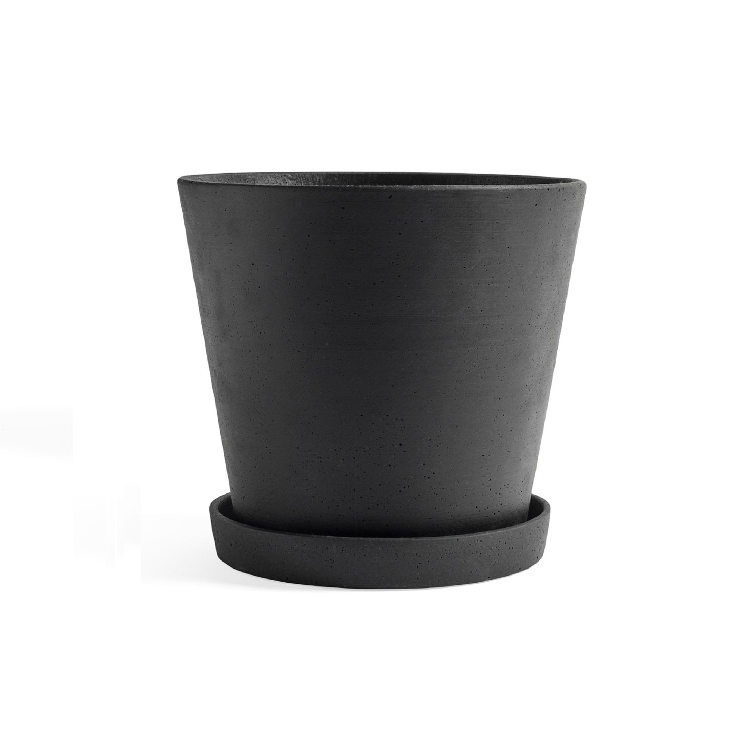 HAY Flowerpot XXL ruukku+lautanen musta
