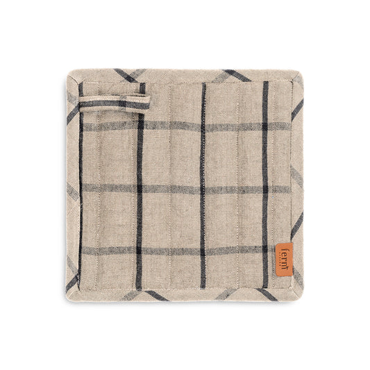 Ferm Living Hale patalappu 2kpl hiekka/musta
