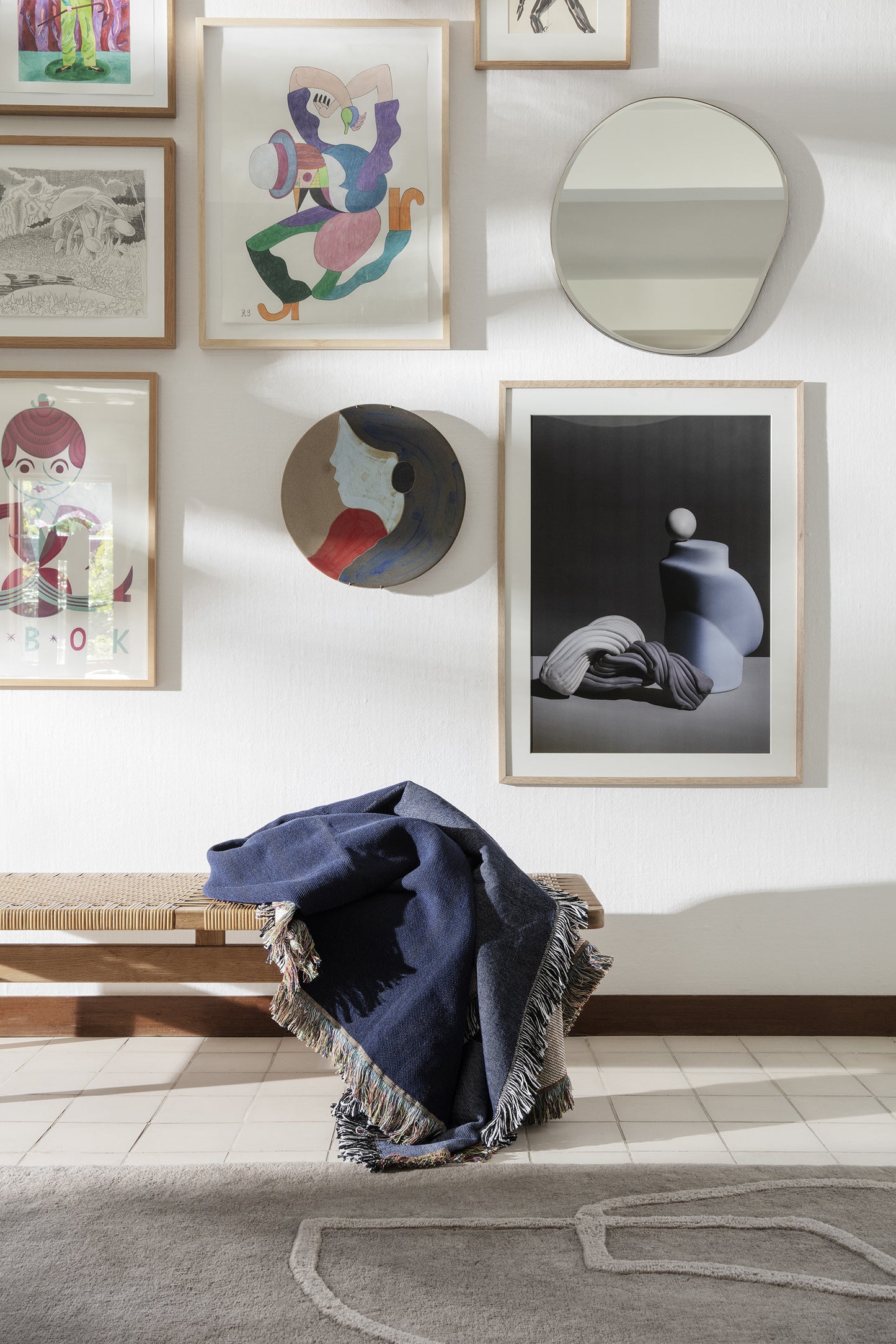 Ferm Living Pond S peili messinki