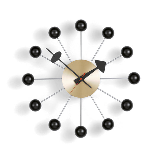 Vitra Nelson Ball kello musta-messinki