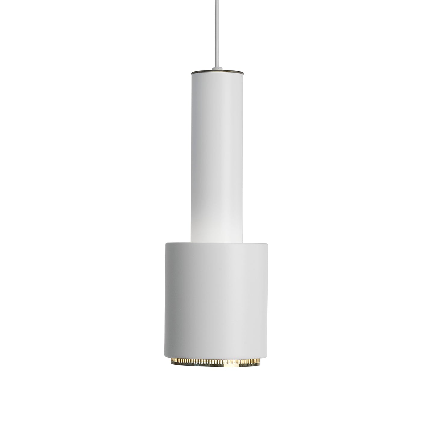 Artek A110 "Käsikranaatti" valaisin valkoinen/messinki