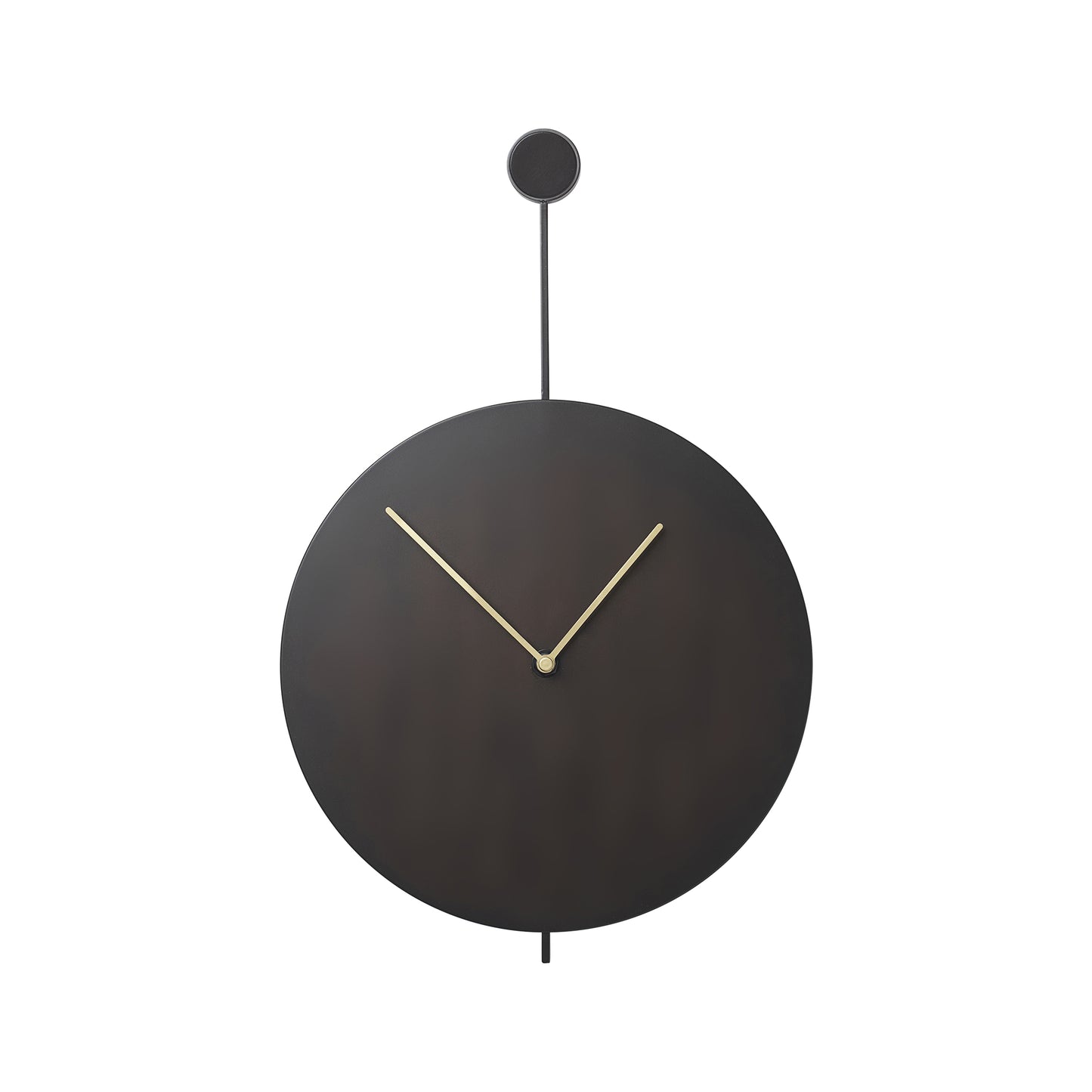 Ferm Living Trace seinäkello musta/messinki