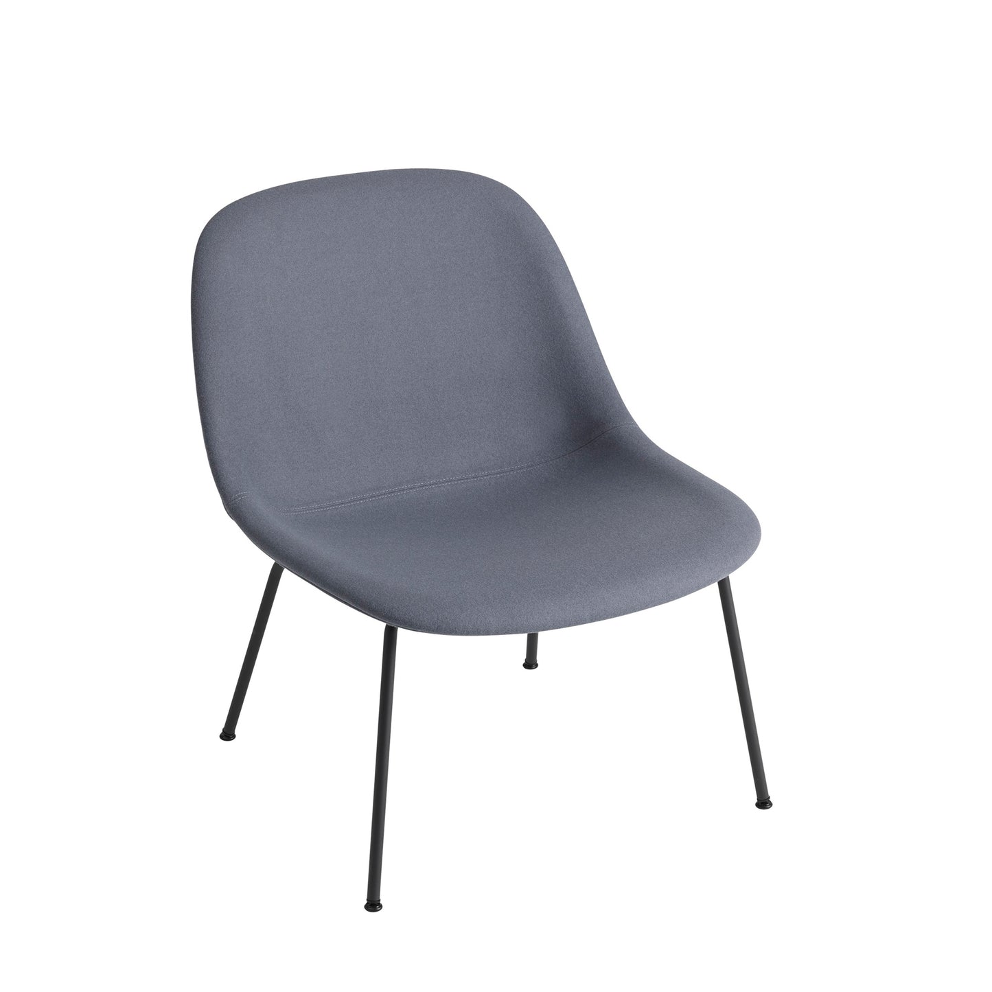Muuto Fiber lounge tuoli, teräsjalat, musta/Divina 154