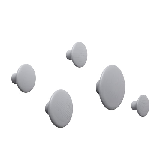 Muuto Dots ripustin 5 kpl harmaa