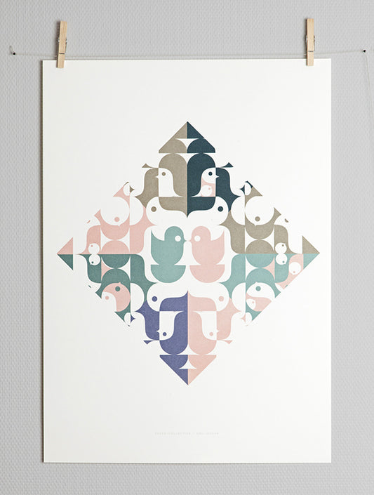 Paper Collective Diamond Pattern