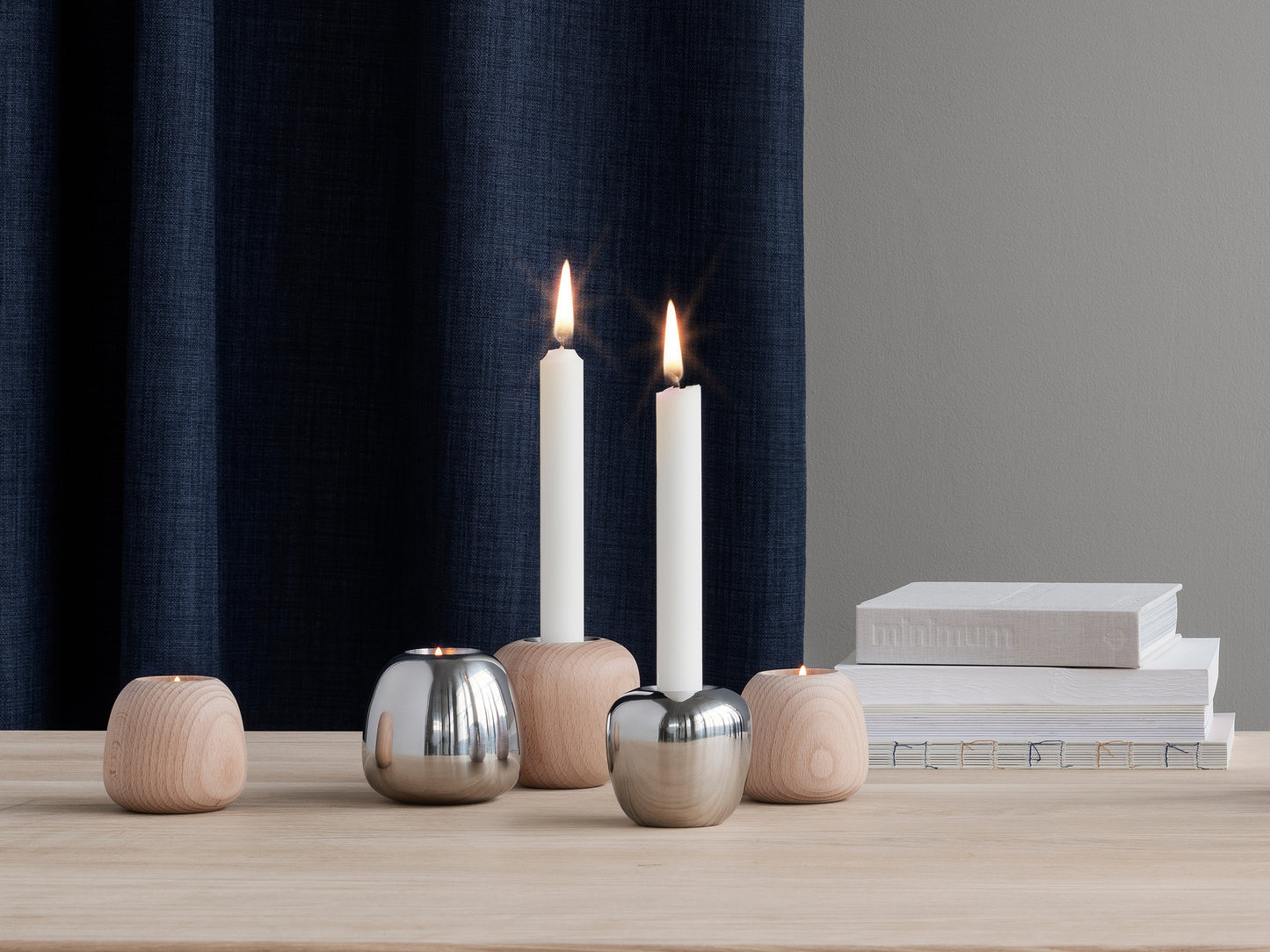 Stelton Ora kynttilänjalka pieni teräs