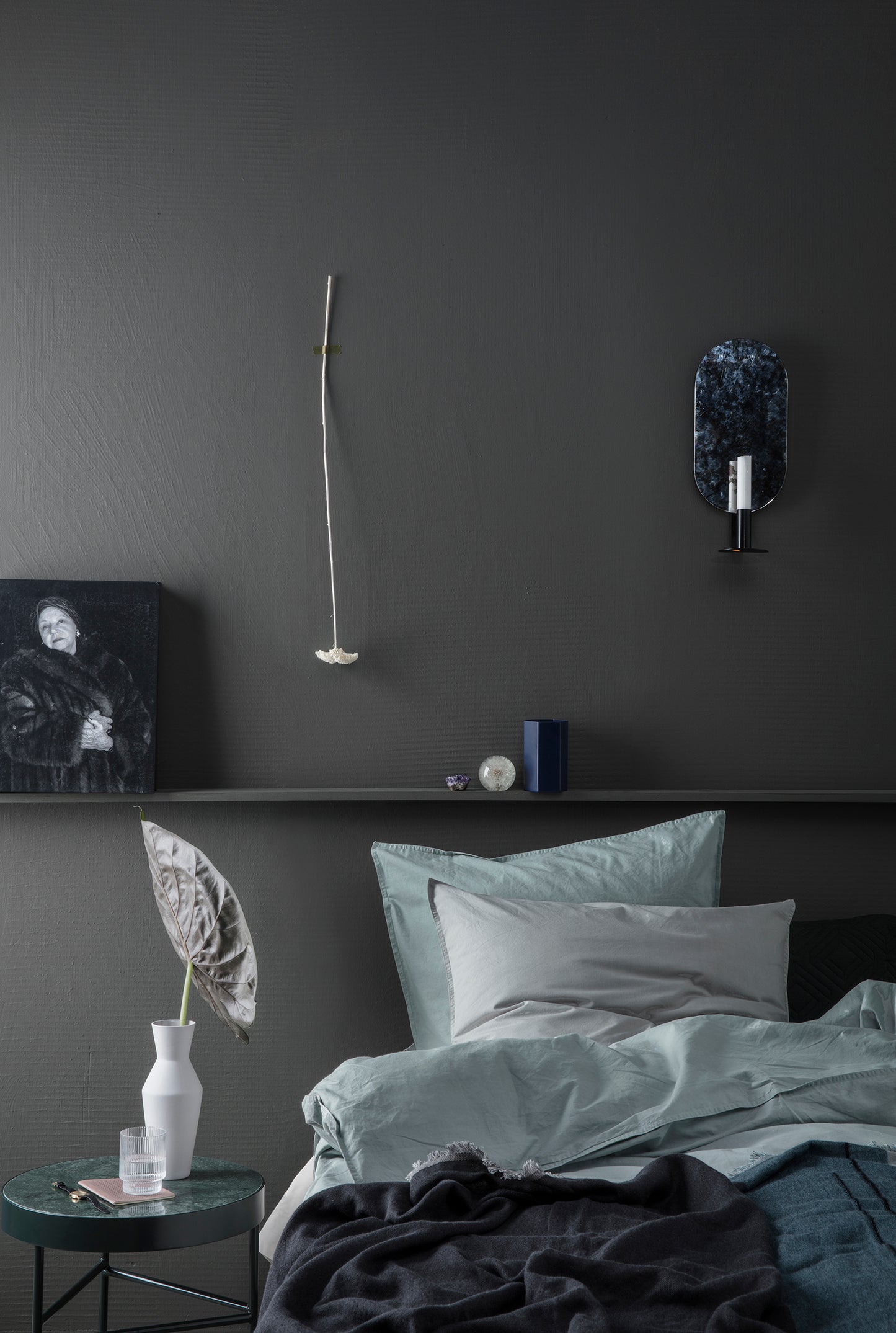 Ferm Living Marble S sohvapöytä vihreä marmori