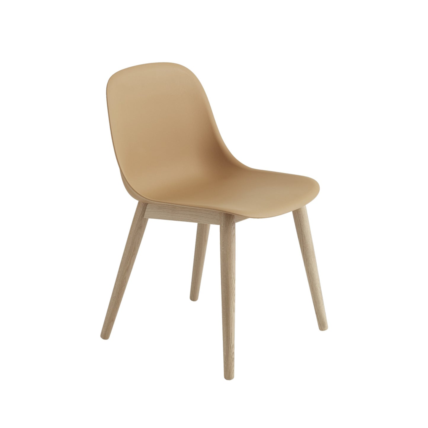 Muuto Fiber tuoli, tammijalat, okra/tammi