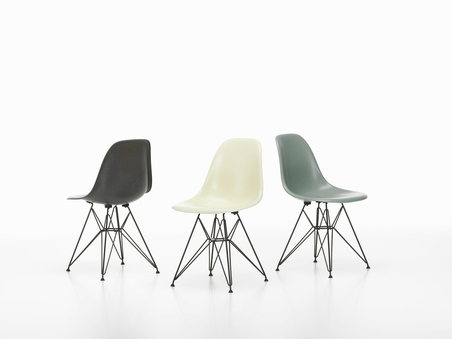 Vitra Eames DSR Fiberglass musta/elephant hide grey