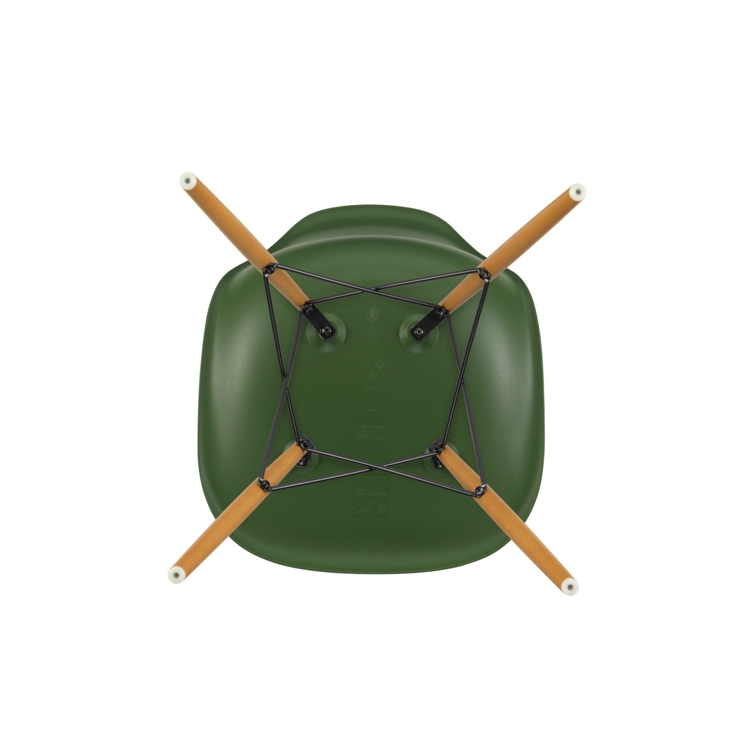 Vitra Eames DSW tuoli tummanvihreä/vaahtera