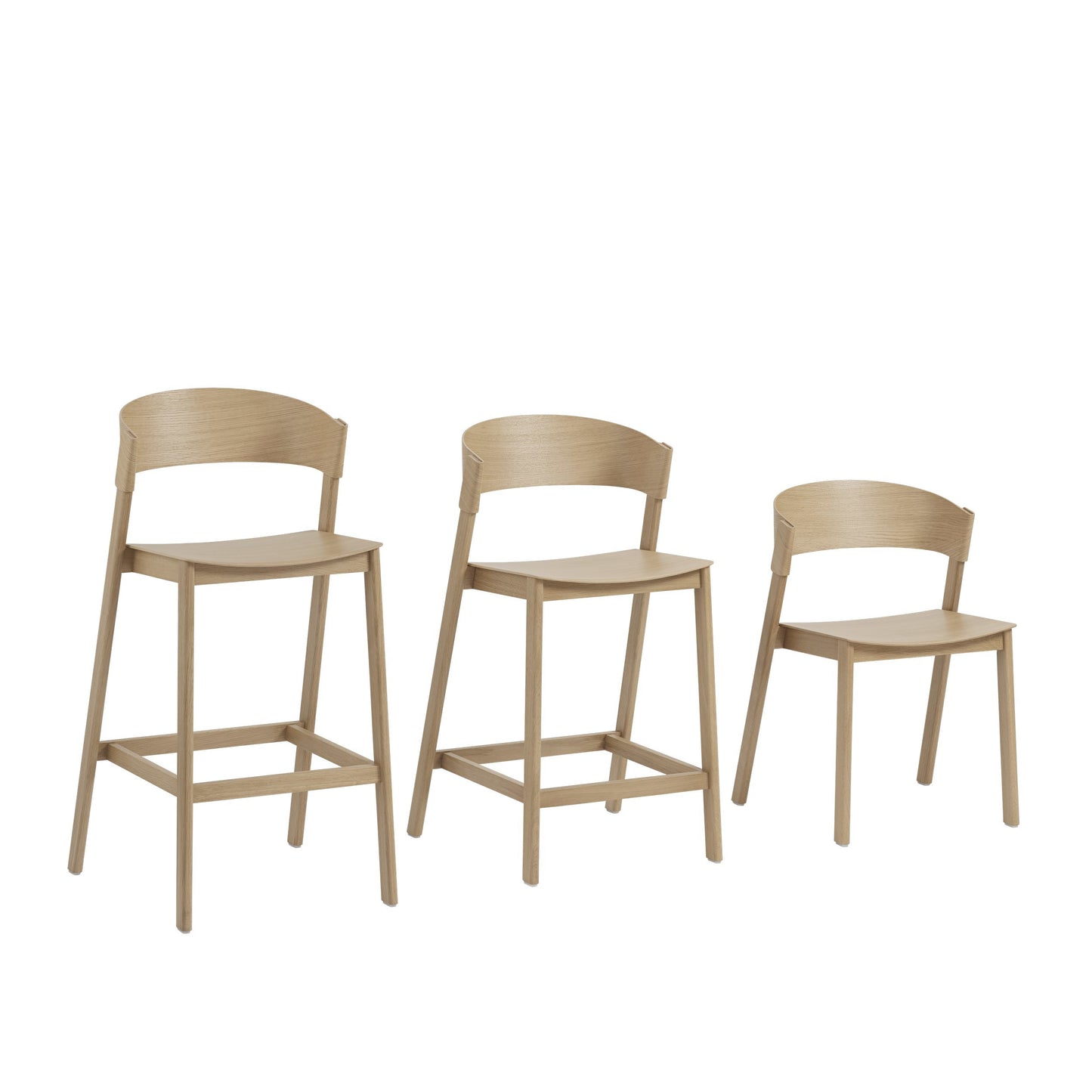 Muuto Cover korkea baarituoli tammi