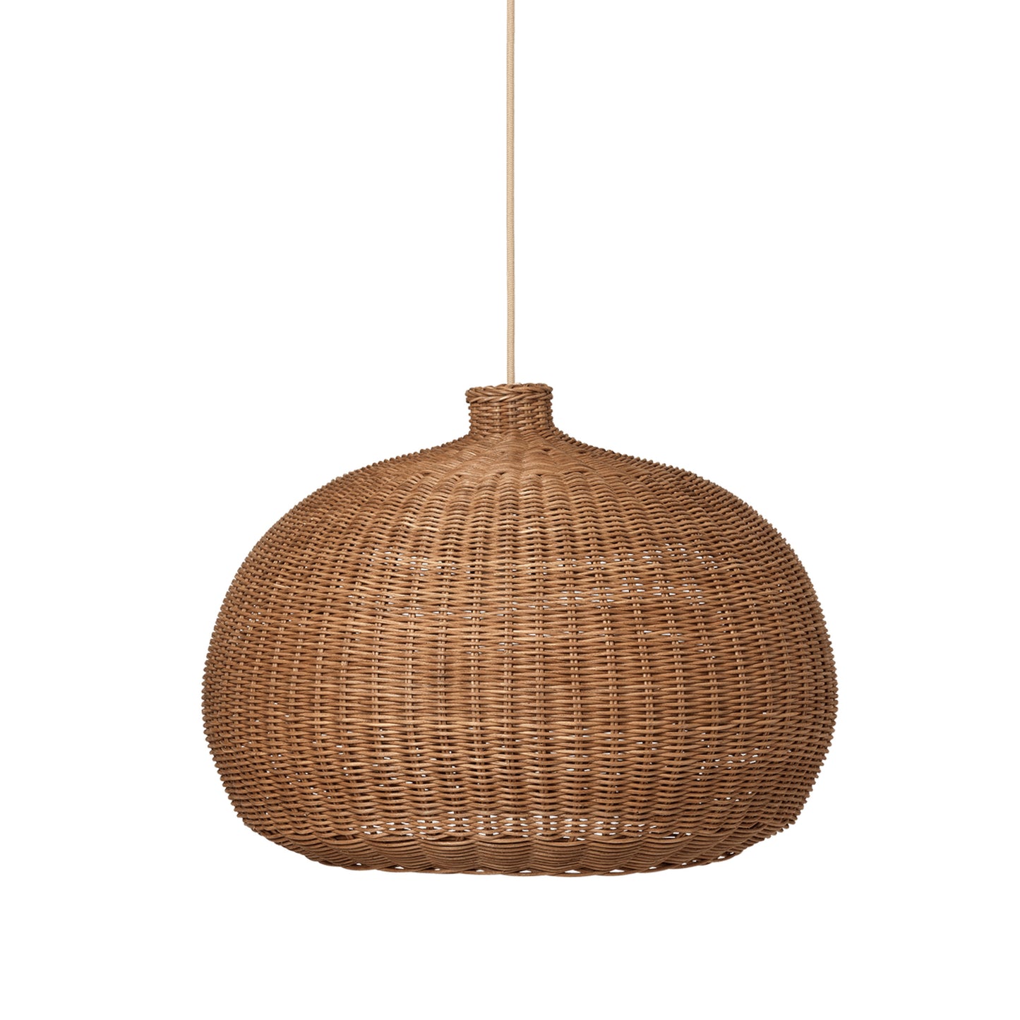 Ferm Living punottu Belly varjostin rottinki