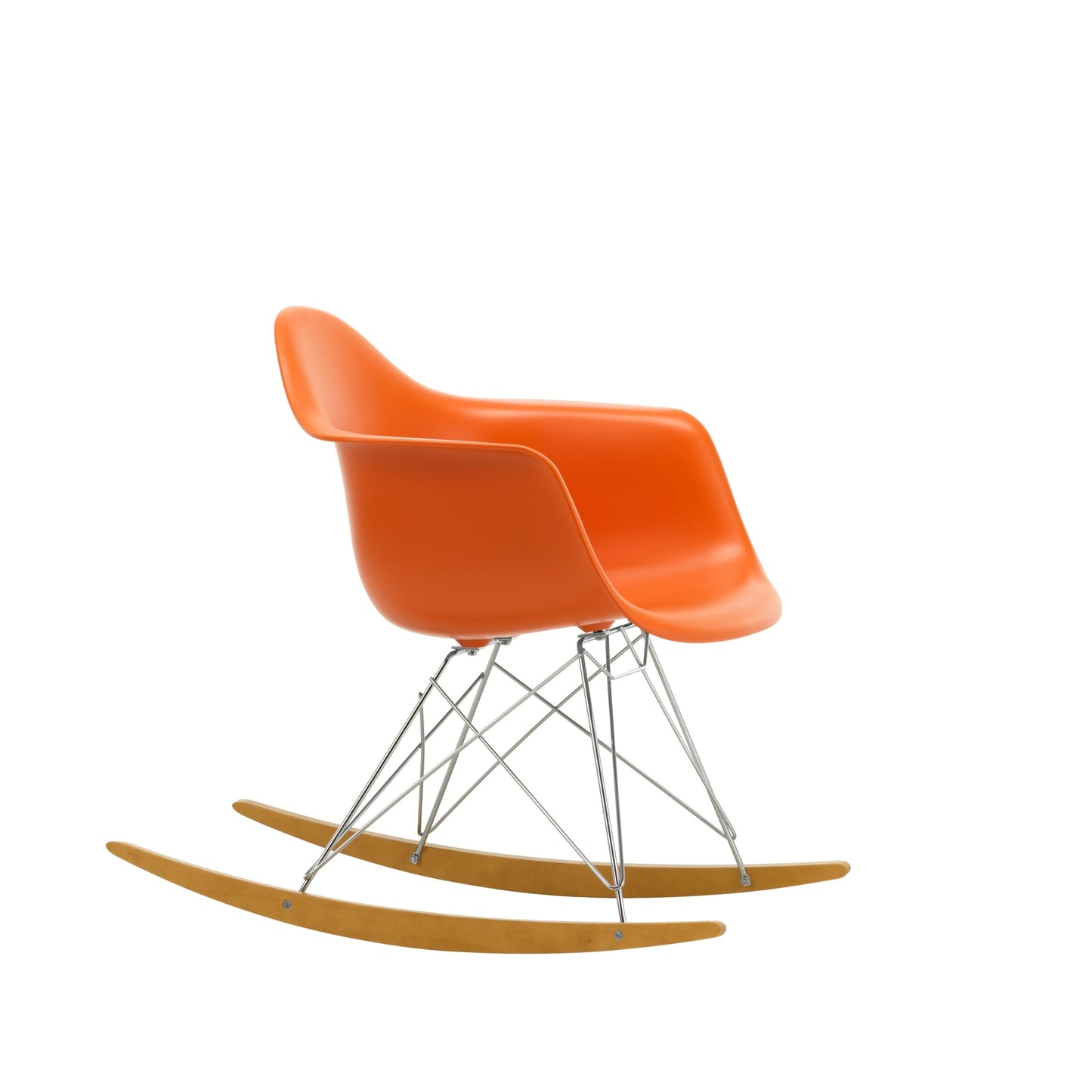 Vitra Eames RAR keinutuoli oranssi/vaahtera