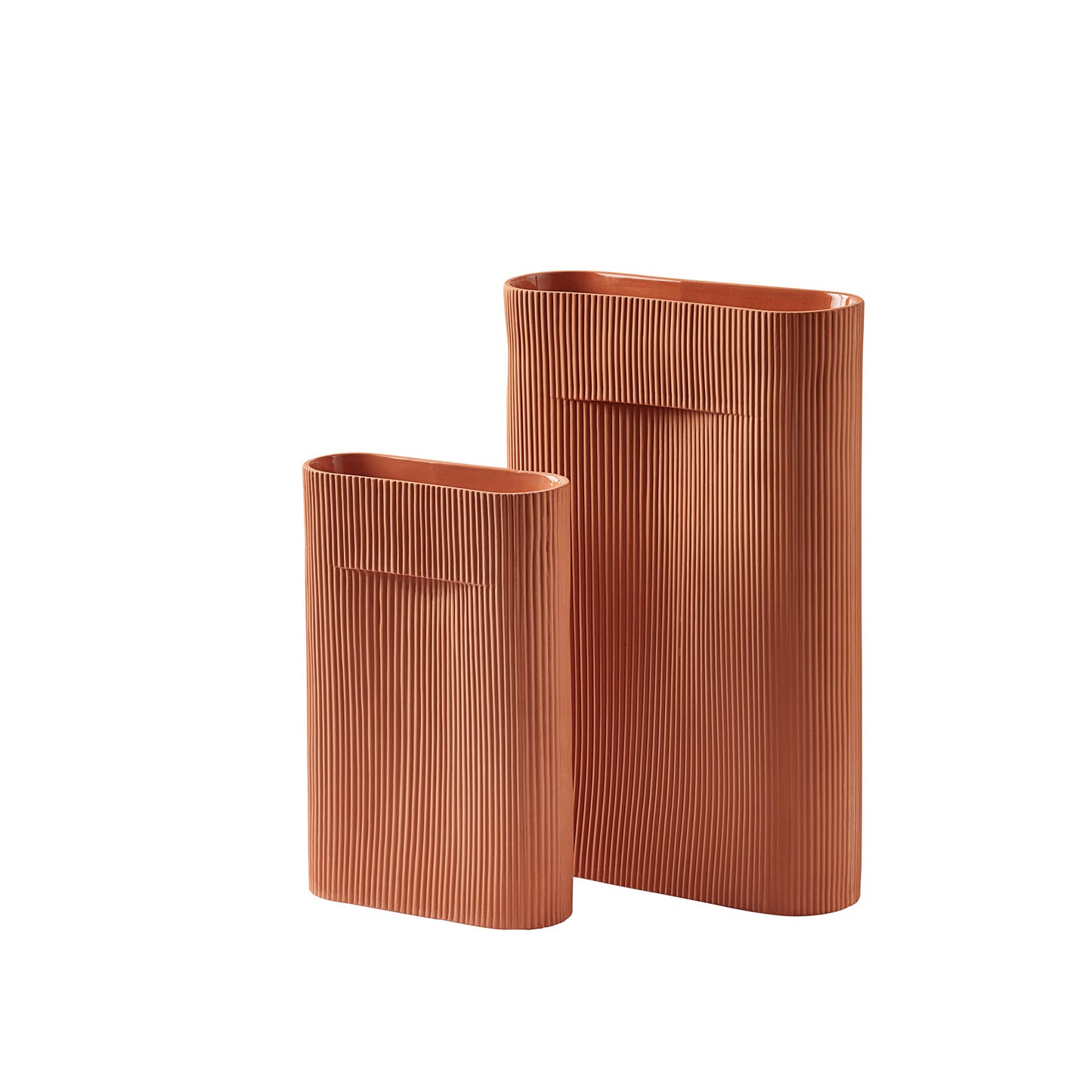 Muuto Ridge L vaasi terrakotta