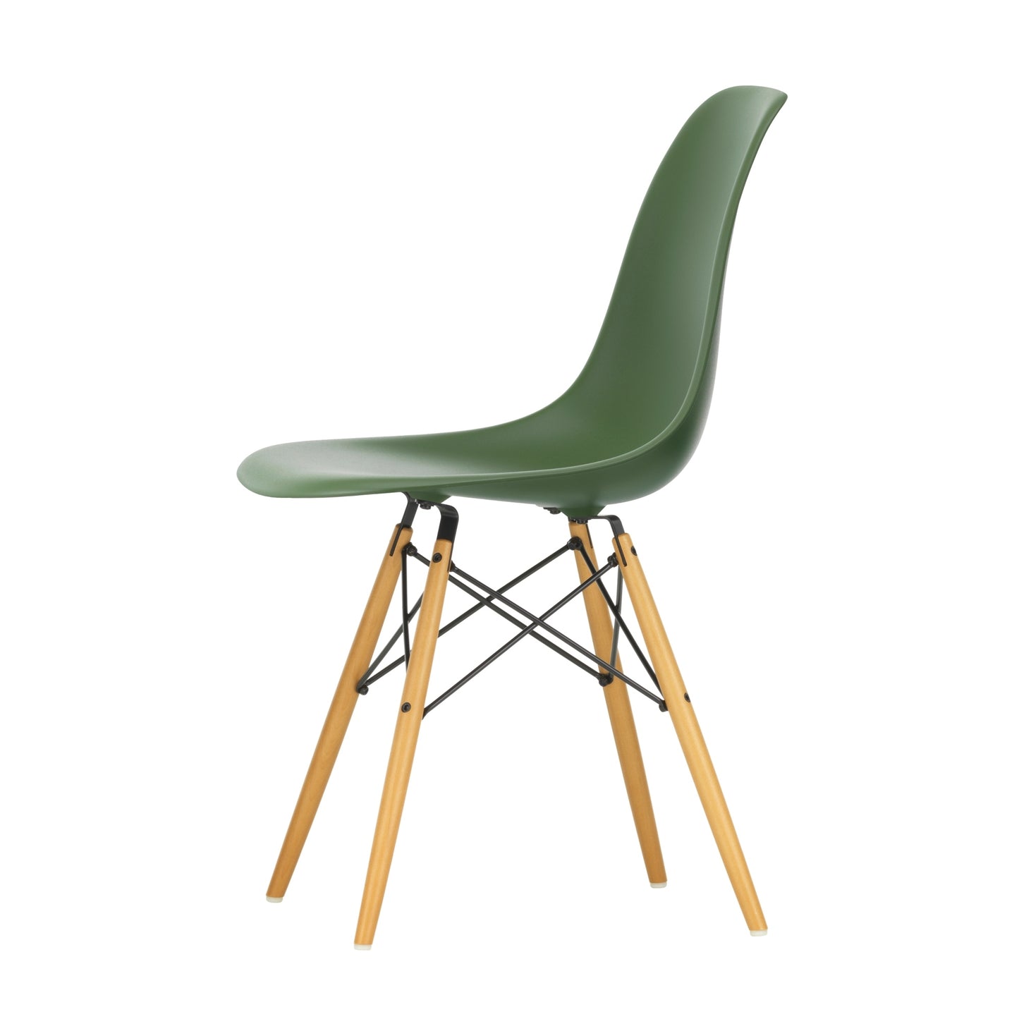 Vitra Eames DSW tuoli tummanvihreä/vaahtera