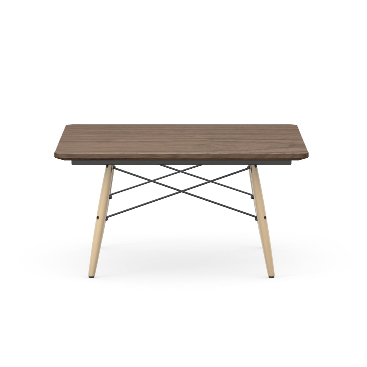 Vitra Eames sohvapöytä 76x76 saarni/pähkinä
