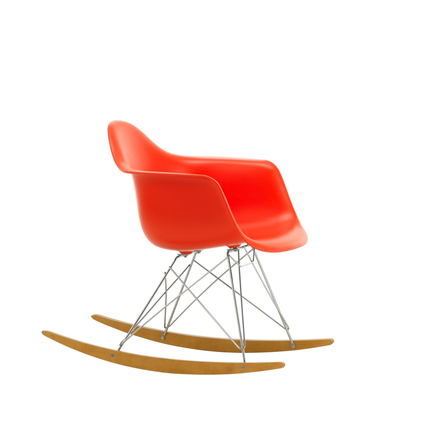 Vitra Eames RAR keinutuoli punainen/vaahtera