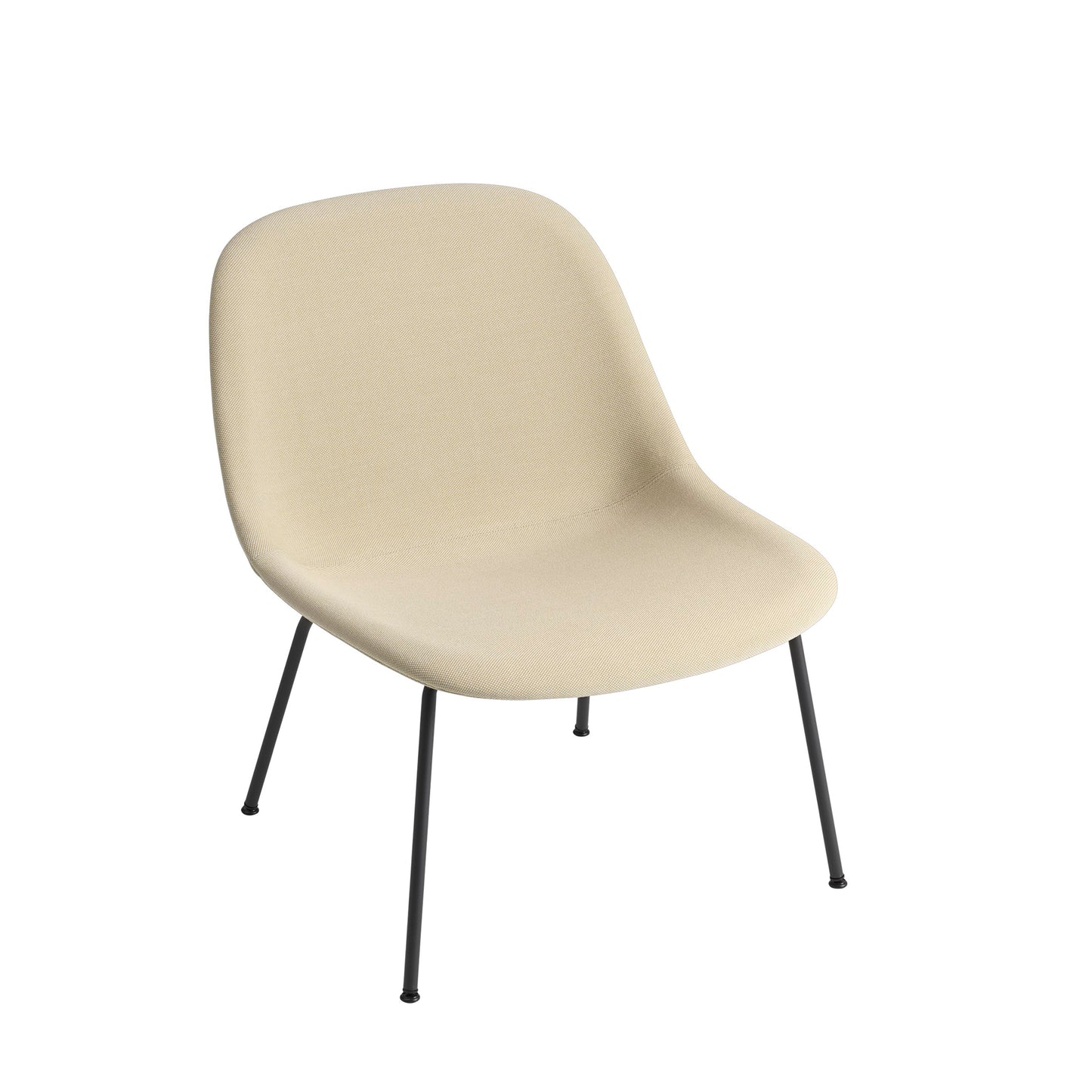 Muuto Fiber lounge tuoli, teräsjalat, musta/Steelcut Trio 236