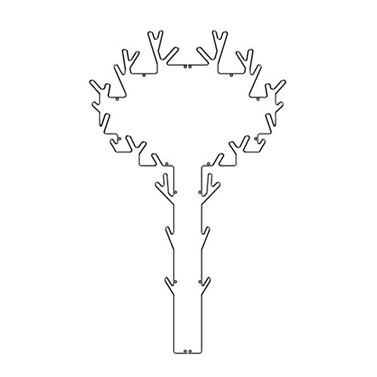 Maze Tree seinänaulakko musta