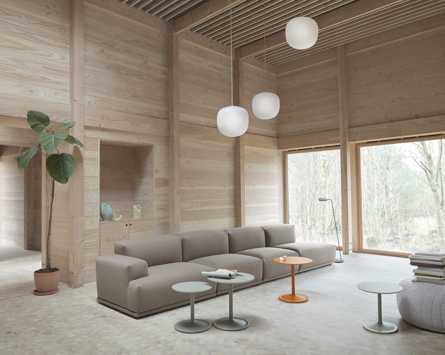 Muuto Soft sivupöytä Ø41 korkea vihreä