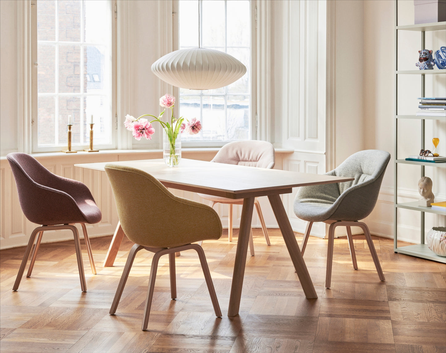 HAY CPH30 jatkettava pöytä 160x80 lakattu tammi
