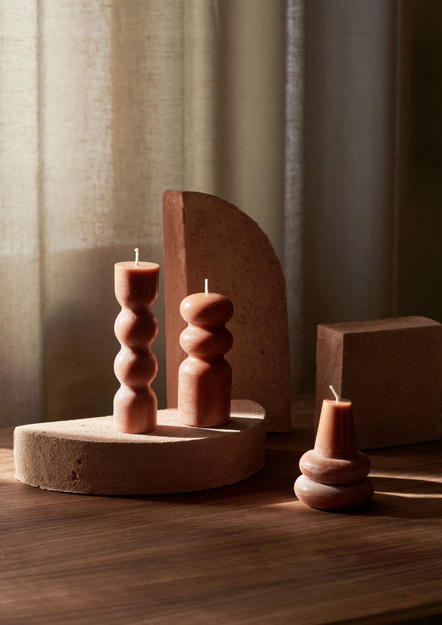 Ferm Living Torno kynttilät 3kpl meripihka