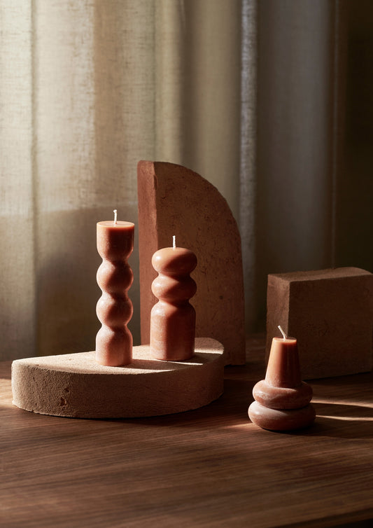 Ferm Living Torno kynttilät 3kpl meripihka