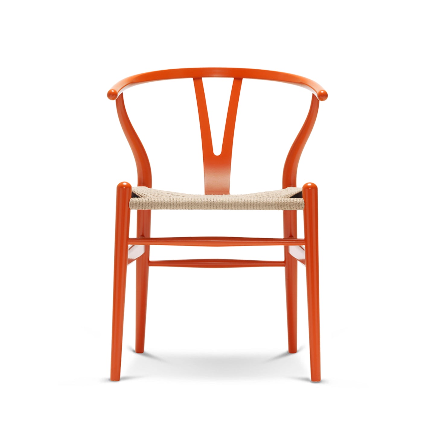 Carl Hansen & Søn CH24 Wishbone oranssinpunainen pyökki/luonnonväri