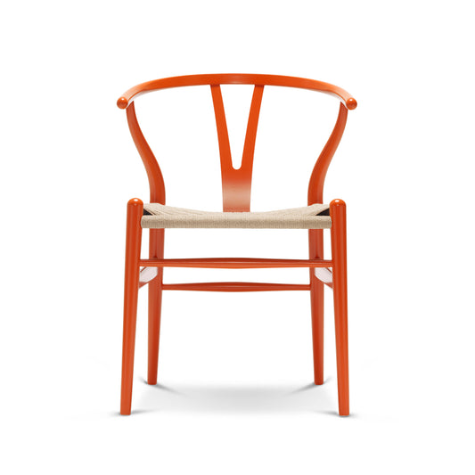 Carl Hansen & Søn CH24 Wishbone oranssinpunainen pyökki/luonnonväri