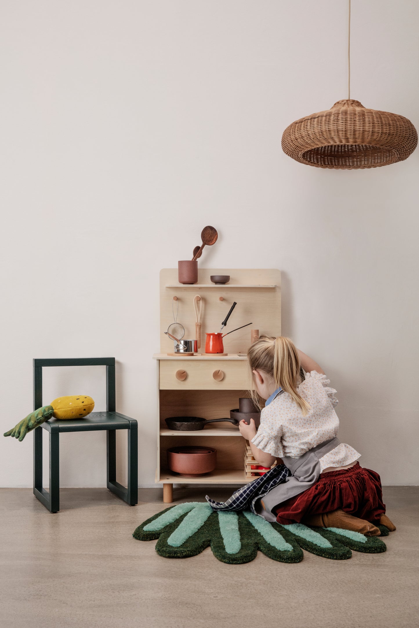 Ferm Living punottu Disc varjostin rottinki