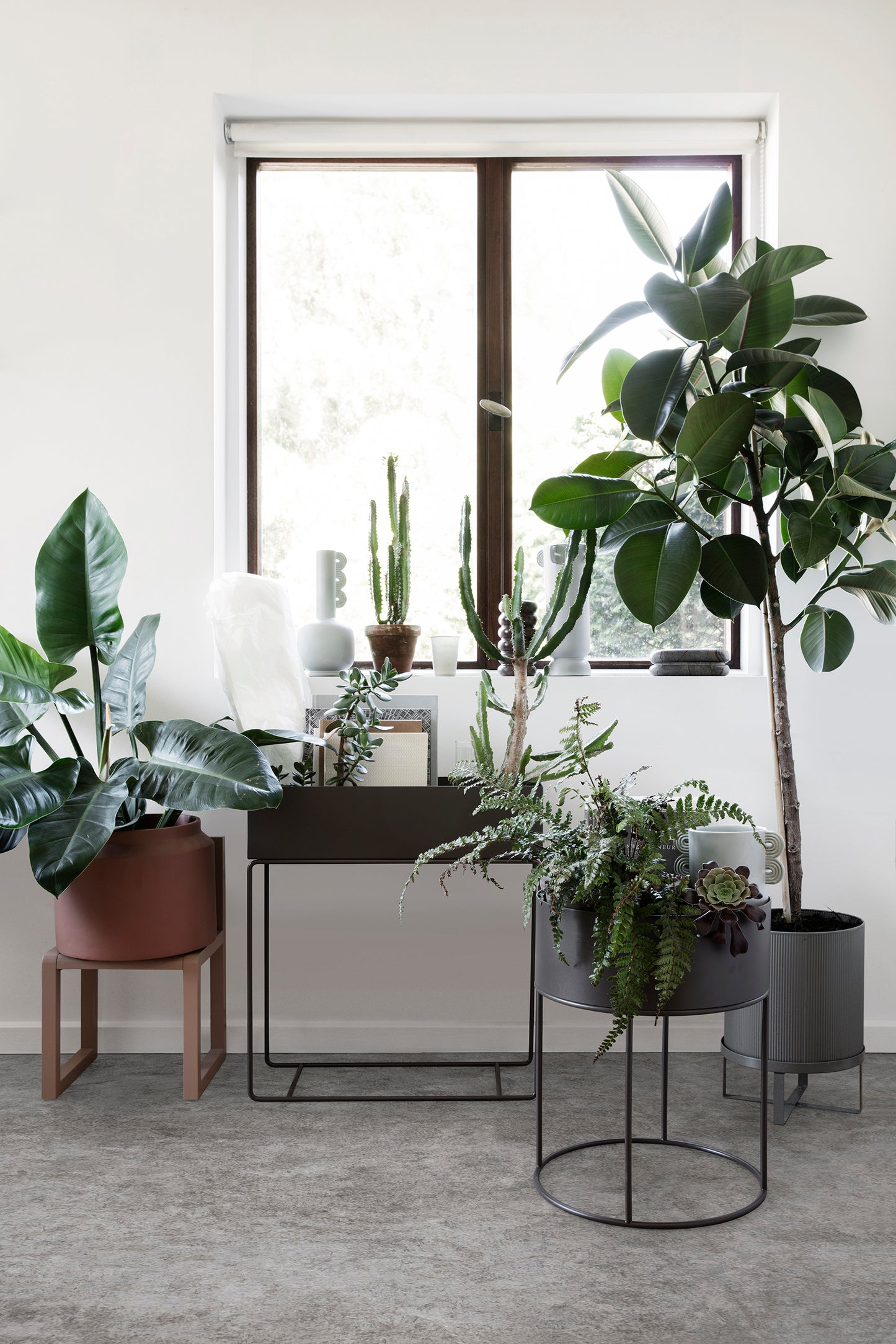 Ferm Living Plant box pyöreä musta