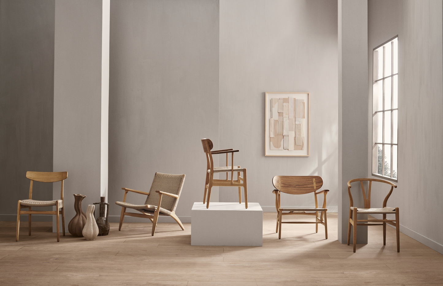 Carl Hansen & Søn CH25 lepotuoli öljytty tammi/luonnonväri