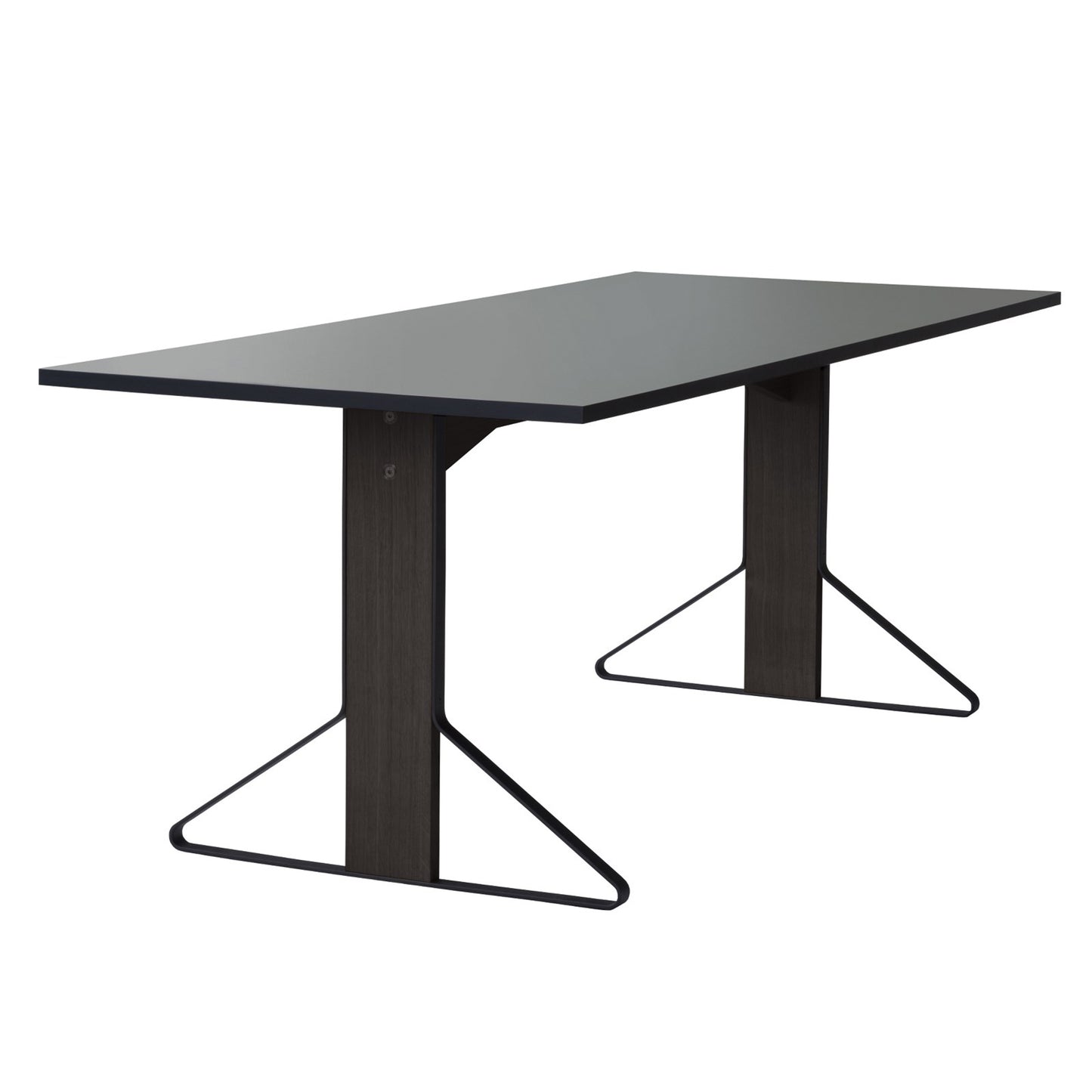 Artek Kaari REB 001 pöytä harmaa linoleum/musta tammi