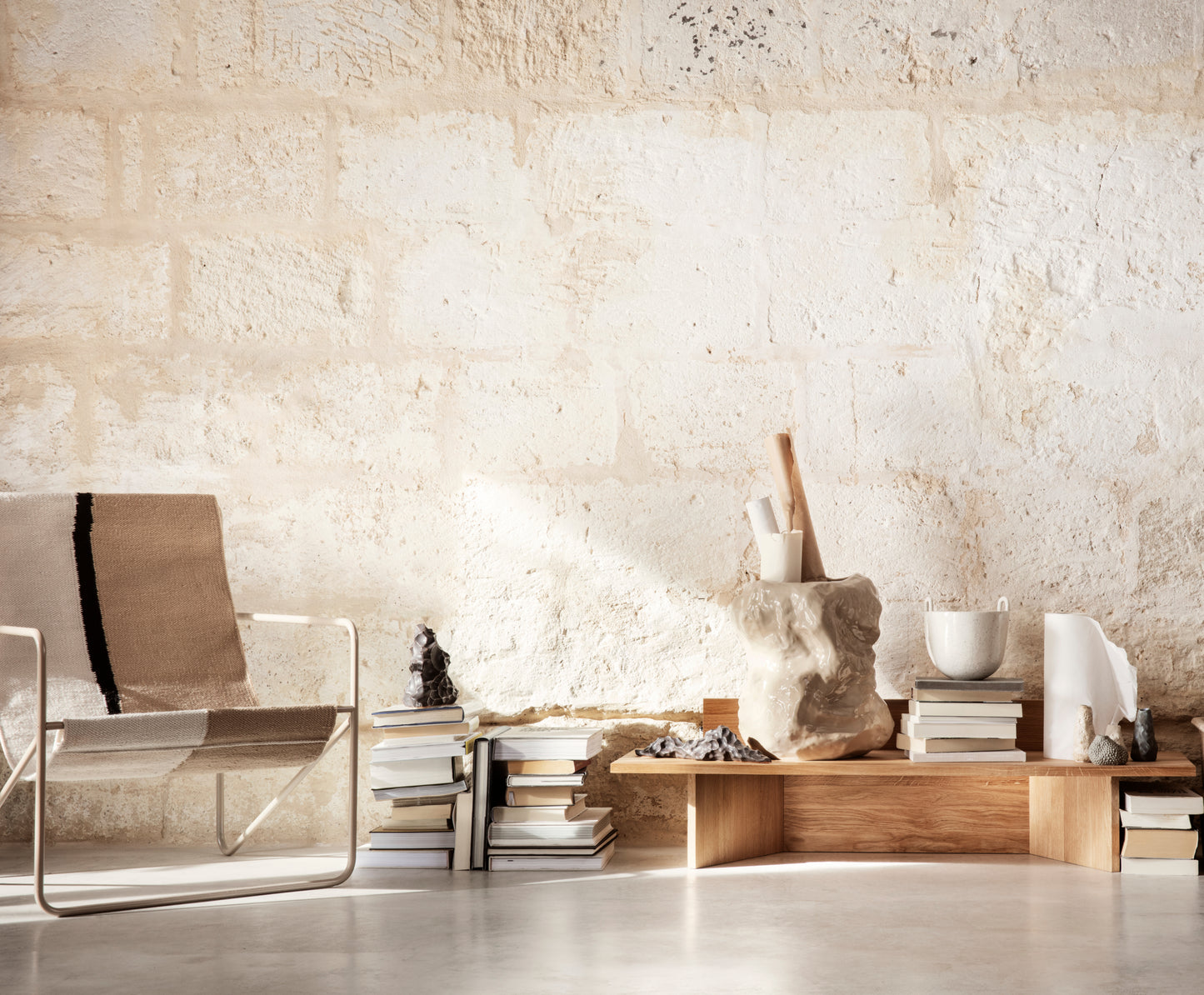 Ferm Living Desert lepotuoli cashmere/soil