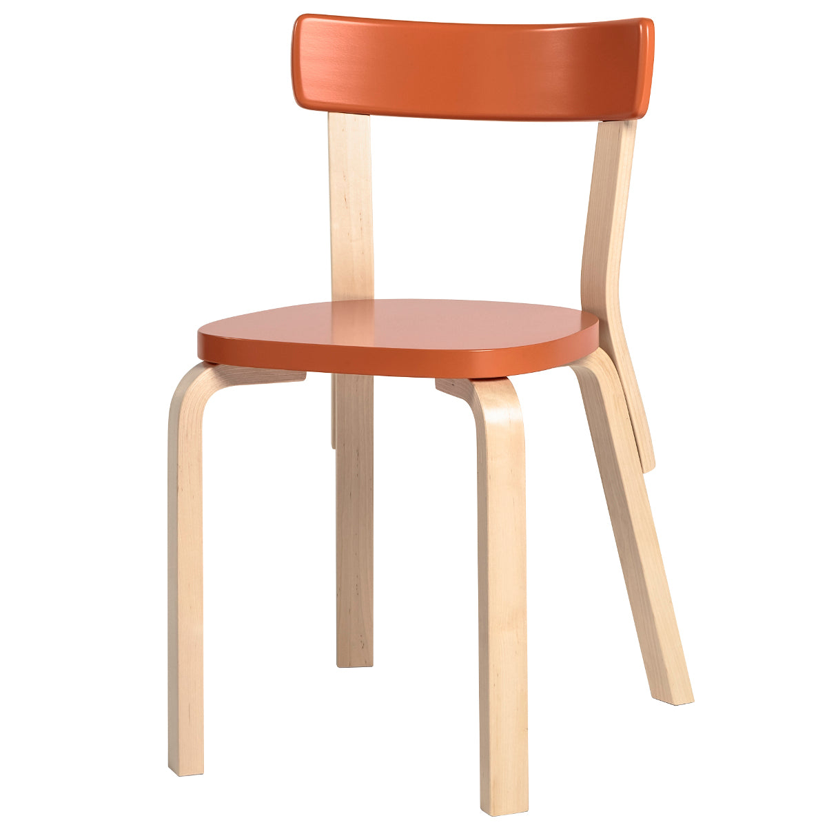 Artek 69 tuoli istuin ja selkänoja oranssi