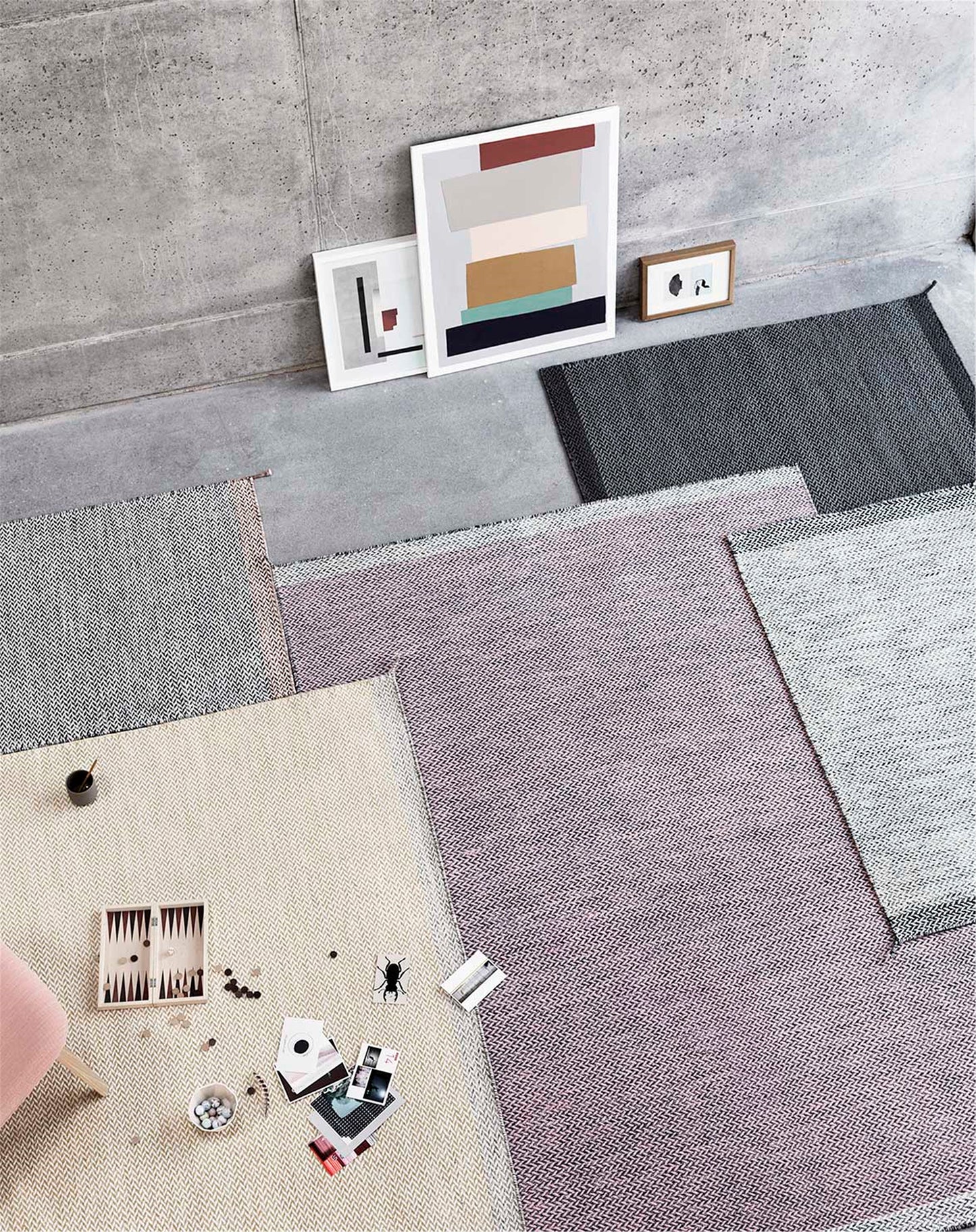Muuto Ply matto 170x240 mustavalkoinen
