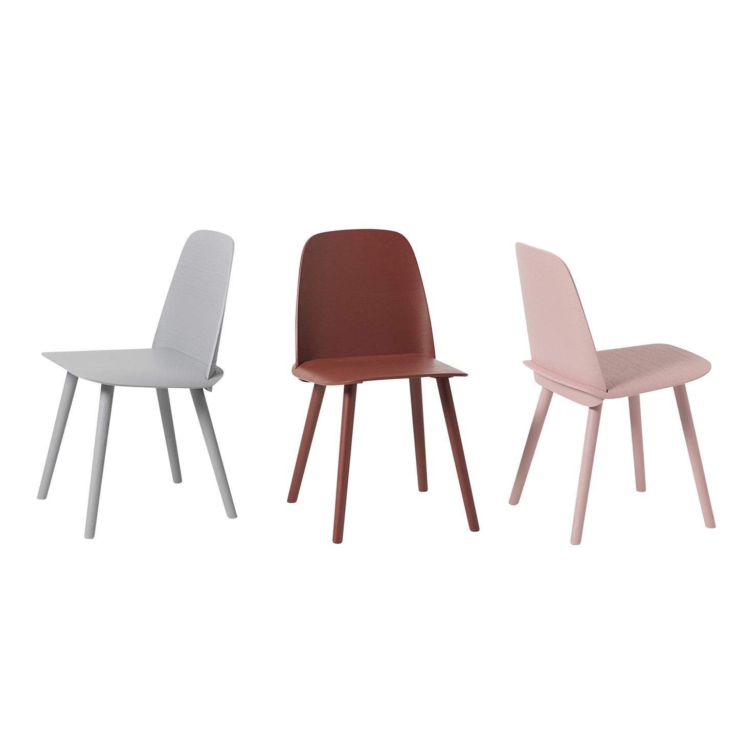 Muuto Nerd tuoli tummanpunainen