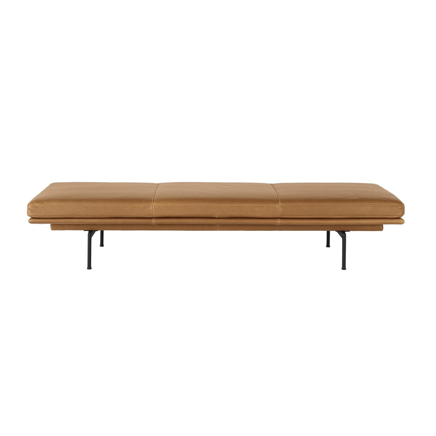 Muuto Outline Daybed Cognac nahka/musta
