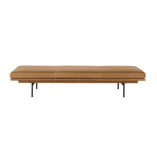 Muuto Outline Daybed Cognac nahka/musta