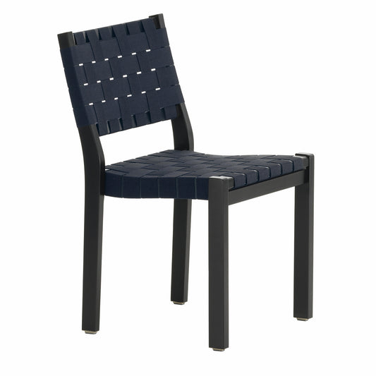 Artek 611 tuoli maalattu musta/sininen