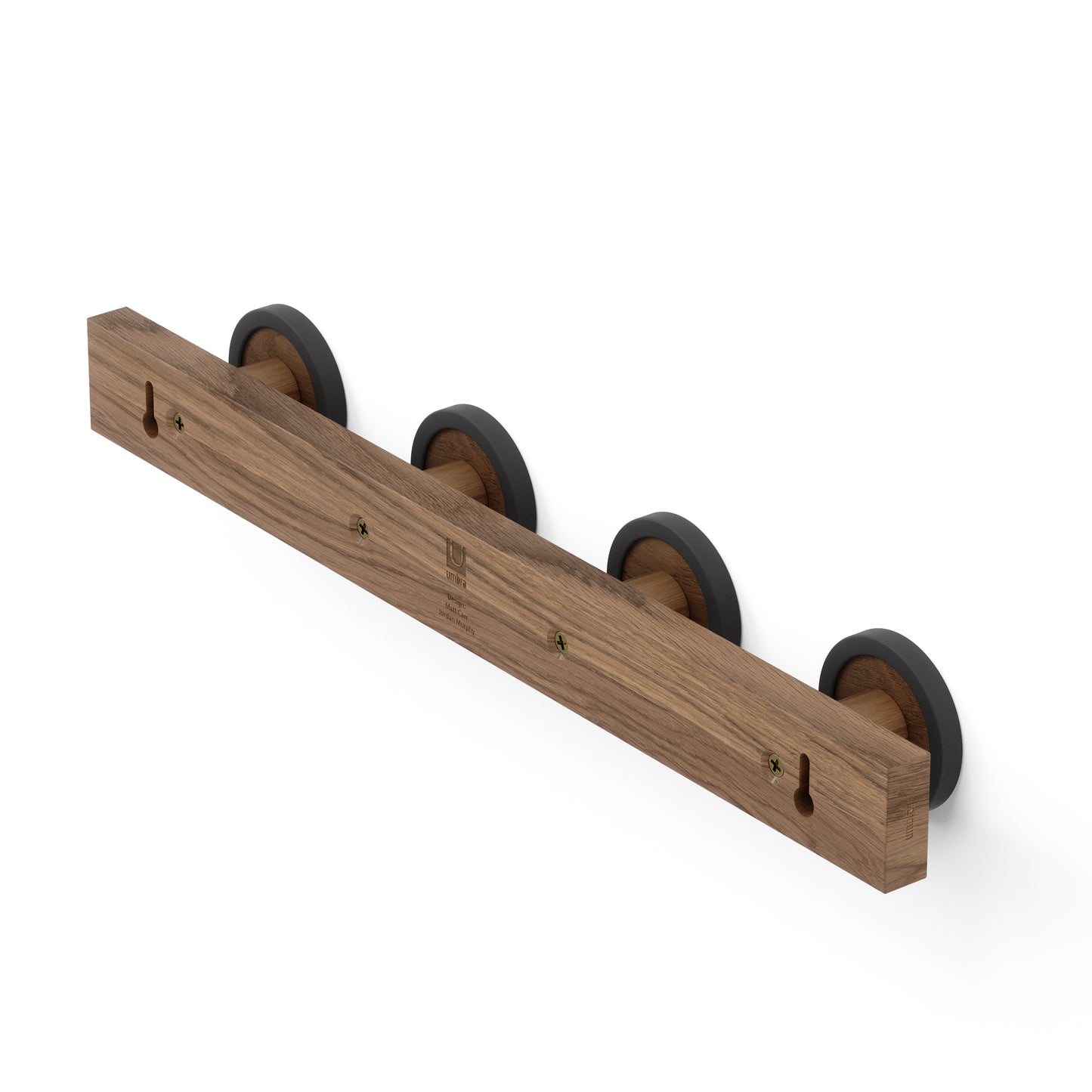Umbra Hub Rail 4 naulakko musta/pähkinä