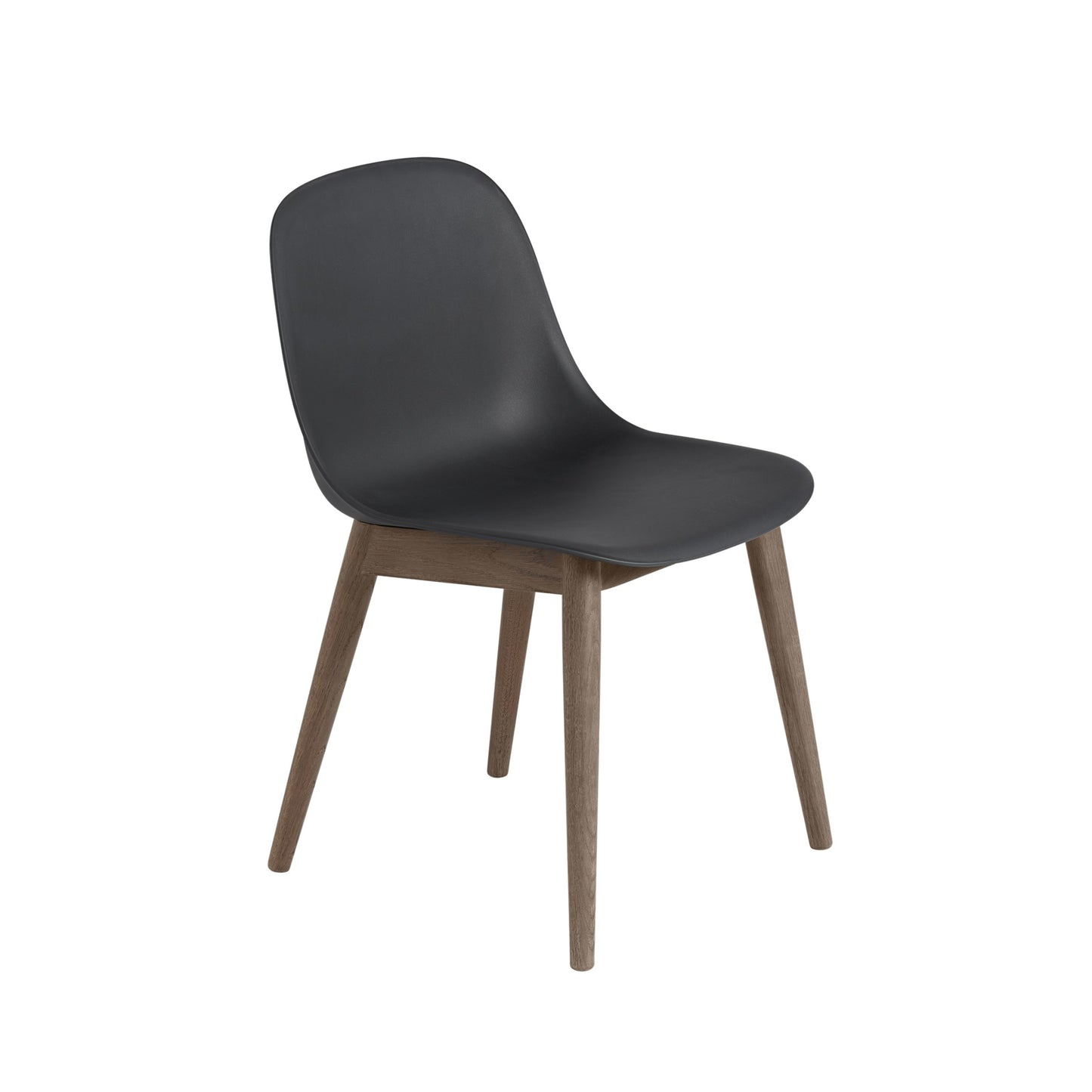 Muuto Fiber tuoli, tammijalat, musta/tumma tammi