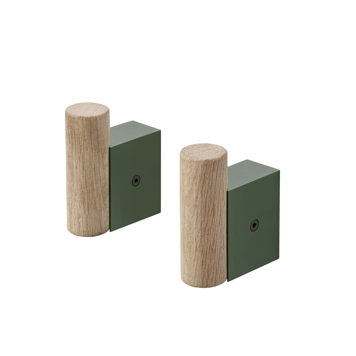 Muuto Attach ripustin 2kpl tammi/tummanvihreä