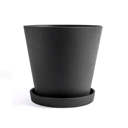 HAY Flowerpot XXXL ruukku+lautanen musta