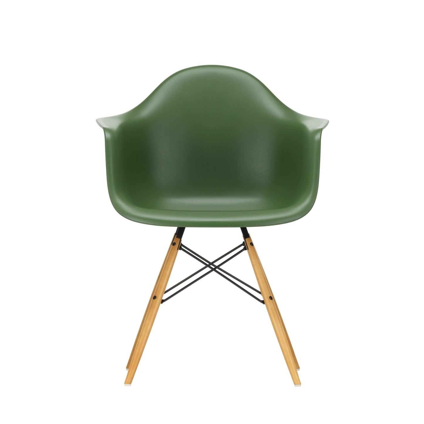 Vitra Eames DAW tuoli tummanvihreä/vaahtera