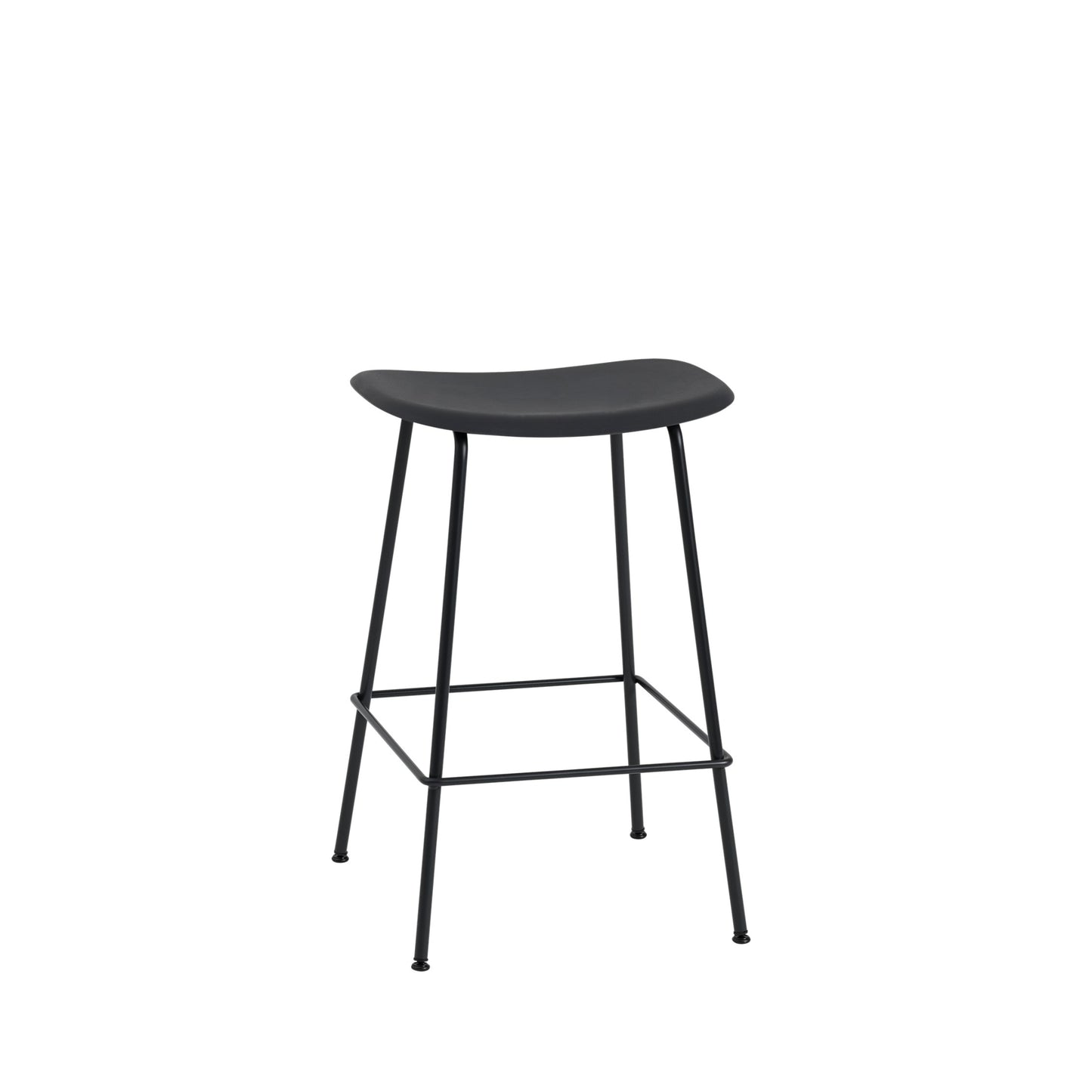 Muuto Fiber baarituoli, teräsjalat, musta