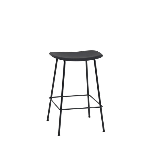 Muuto Fiber baarituoli, teräsjalat, musta